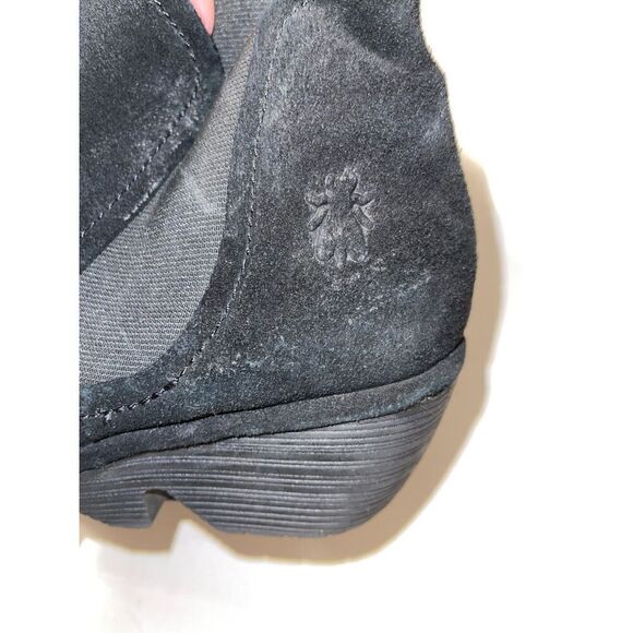 Fly London Fly Long Bagu Wedge Chelsea Boot Women's Size‎ 37 Black A28 - Picture 6 of 8